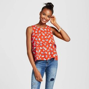 Tangerine Floral Tank