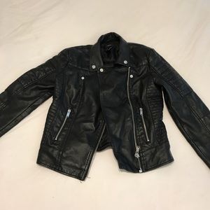faux leather jacket