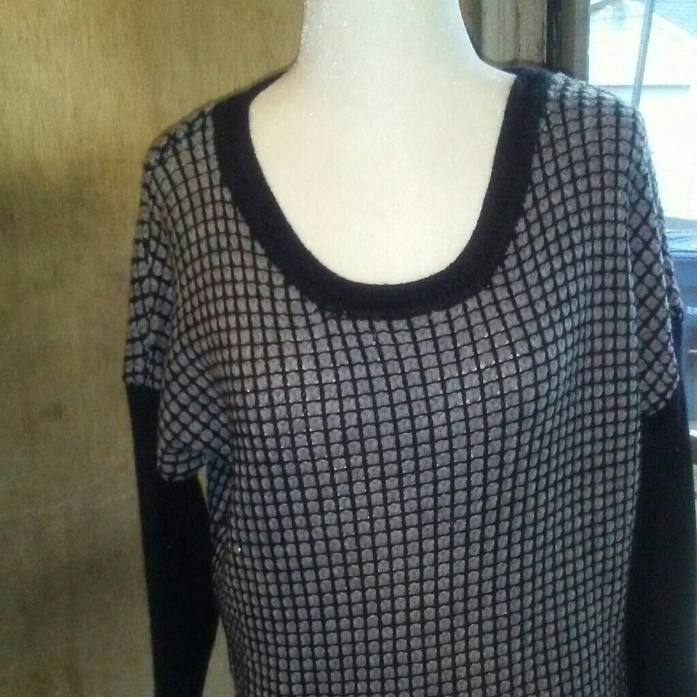 Yoki sweater with faux leather forearm patches