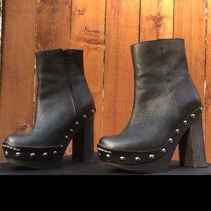 Free People Chunky Heel Ankle Booties