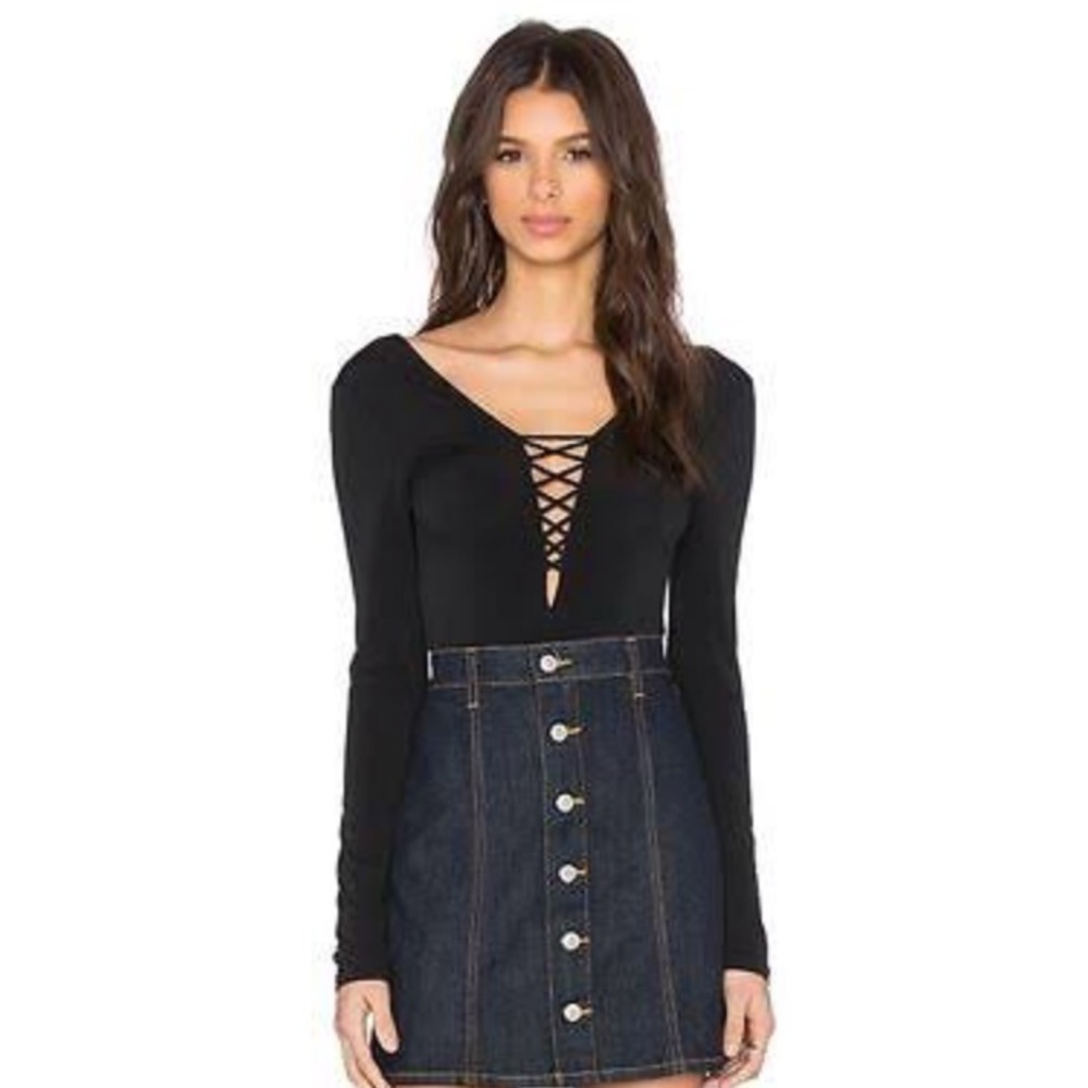 Black BCBGen Longsleeve Bodysuit- worn once