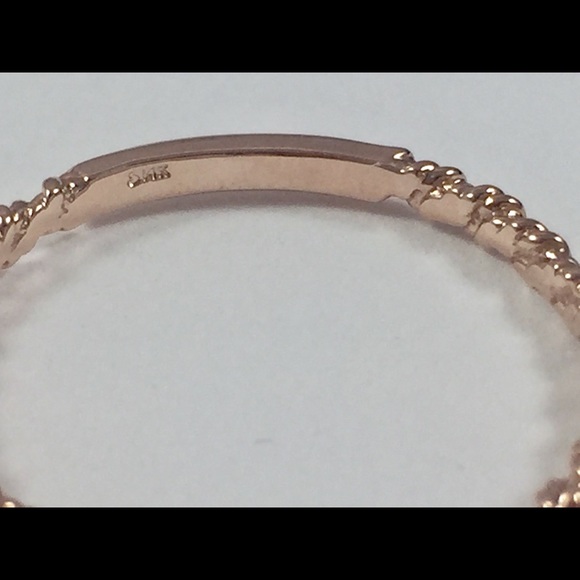 NWT 14kt rose solid gold 1.76 mm twisted rope band - Picture 4 of 5