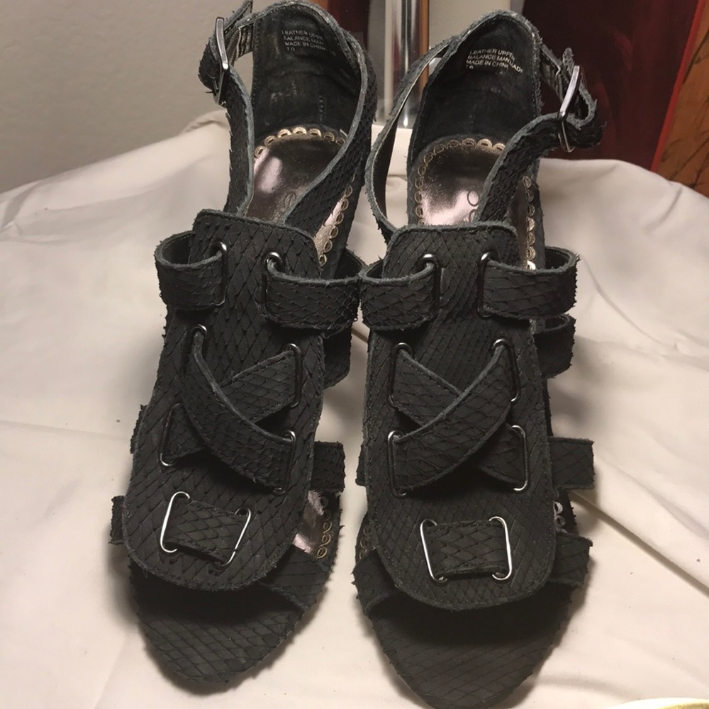 Bebe, Black  lighter sandals.