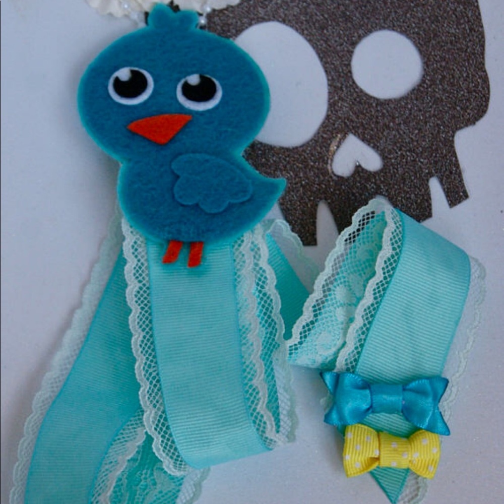 Bows and Birds of Blue hair bow