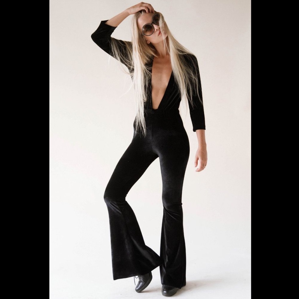 SUGARHIGH LOVESTONED Velvet Jumpsuit