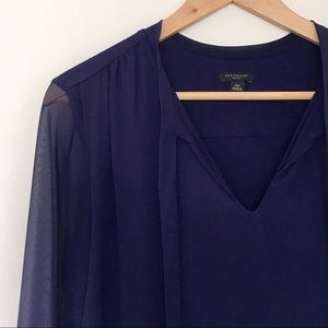Ann Taylor Petite Neck Tie Blouse