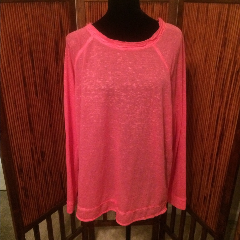 Stem Destructed Hem Oversized Top Size Medium