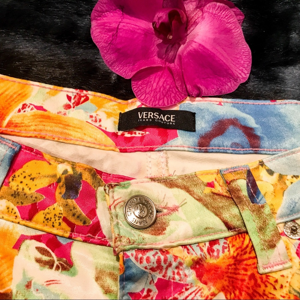 HP🌹 VERSACE VTG Wild Orchid Jeans - Picture 2 of 6