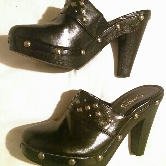 Chaps black leather clogs - Picture 3 of 4