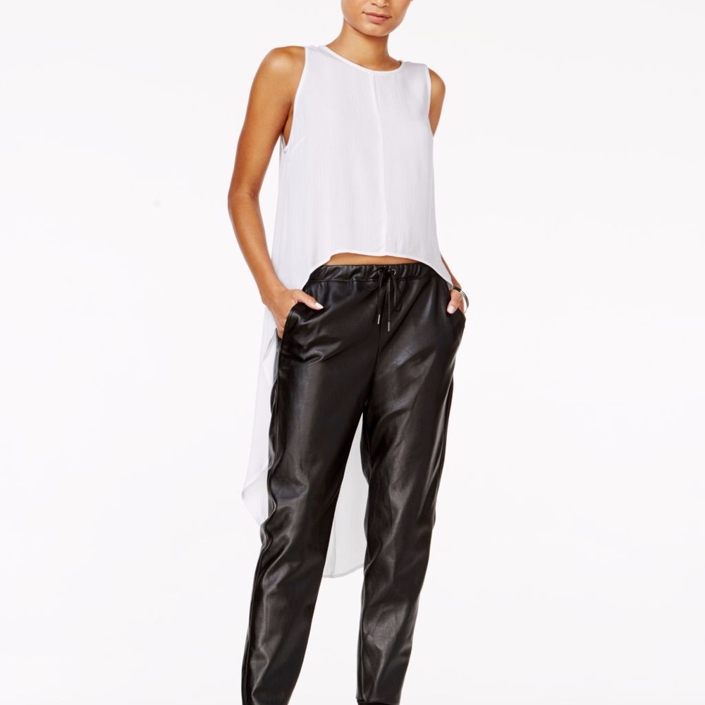 Chelsea Sky High-Low Gauze Tank Top