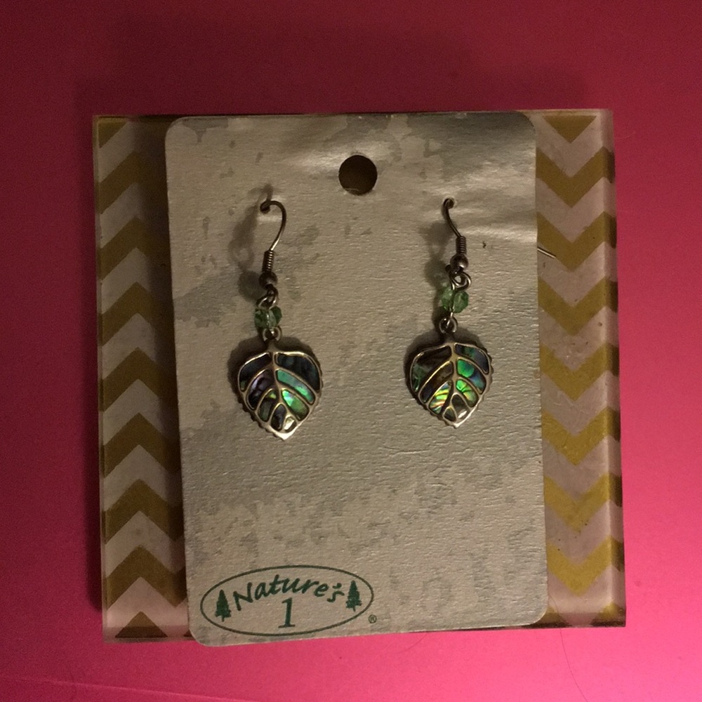 Abalone Shell Earrings with Beads