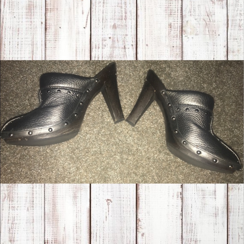 Michael Kors metallic studded clogs...