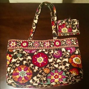 Vera Bradley tote bag & matching wallet