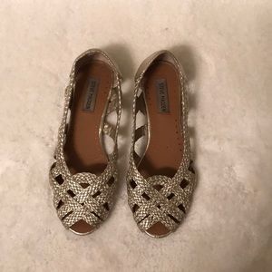 Steven madden gold flats size 8