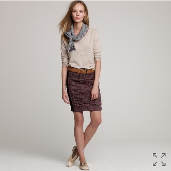 J. Crew Pencil Skirt with Ruching - Picture 1 of 7