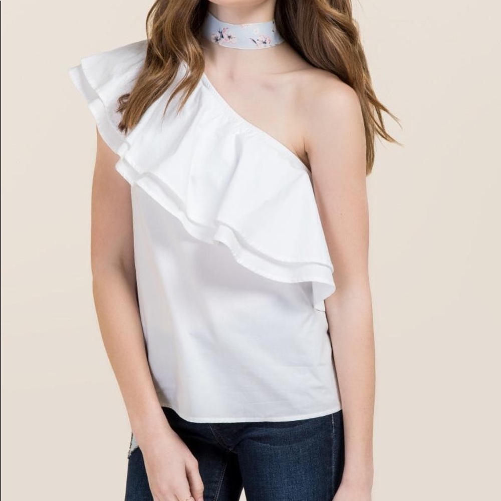 Francesca's one shoulder top