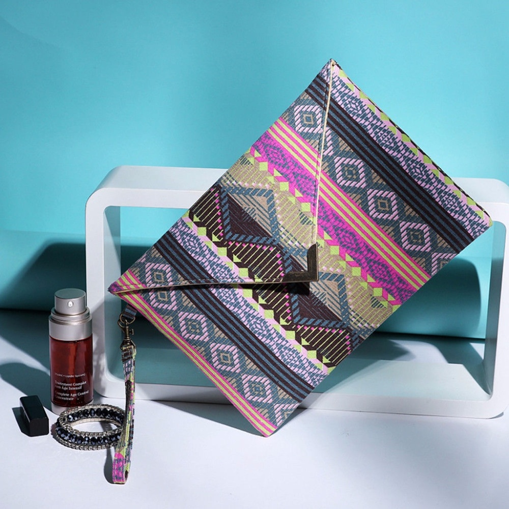 ENVELOPE CLUTCH BAG HANDBAG PURSE BLUE PINK GRAY