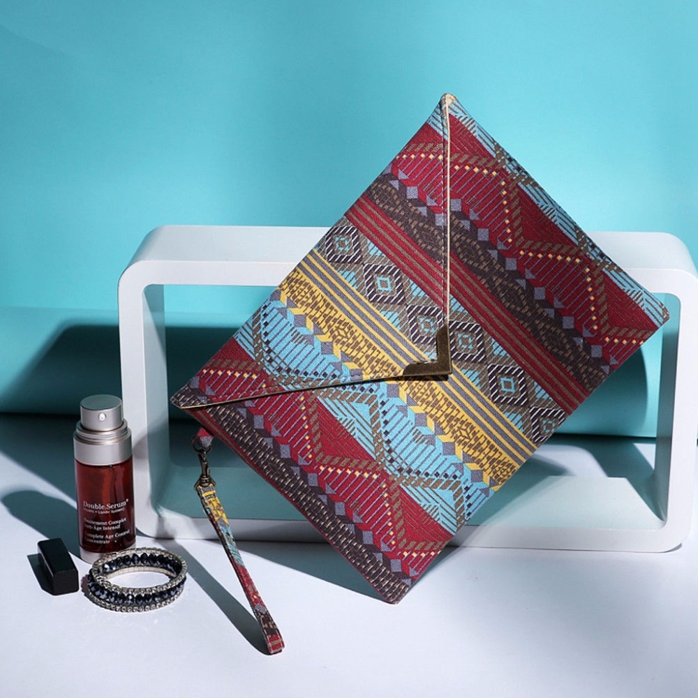 ENVELOPE CLUTCH BAG HANDBAG PURSE RED BLUE YELLOW