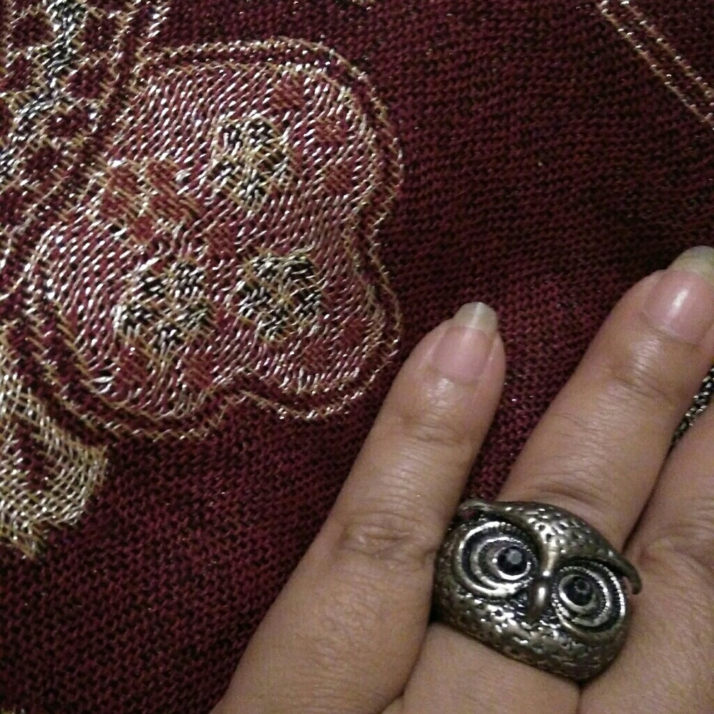 Silver Owl Ring