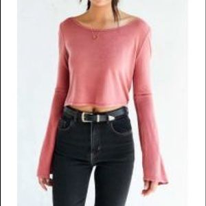URBAN OUTFITTERS bell sleeve, low back, crop top