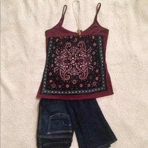 Paisley print tank top