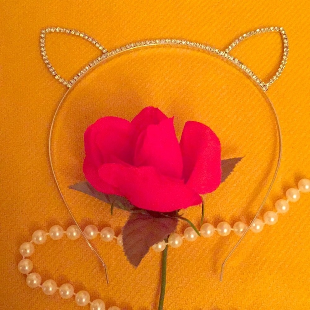 👸🏻Rhinestone Cat Ears Headband👸🏻