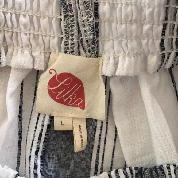 ANTHROPOLOGIE Off the Shoulder Striped Top - Picture 4 of 5