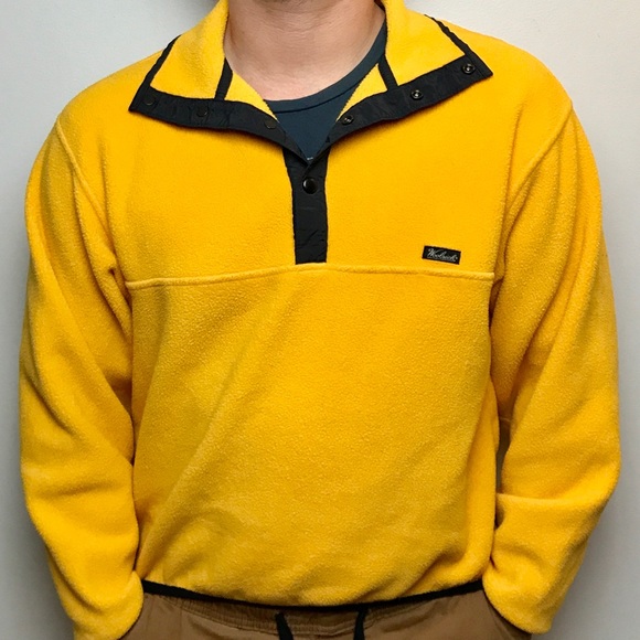 yellow fleece sweater