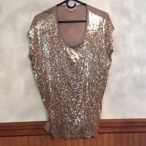 Michael Kors oversized Tee with Gold sequins