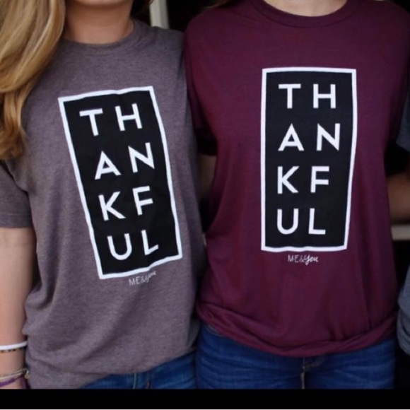 Last 1! SMALL MOCHA Thankful tee - Picture 2 of 7