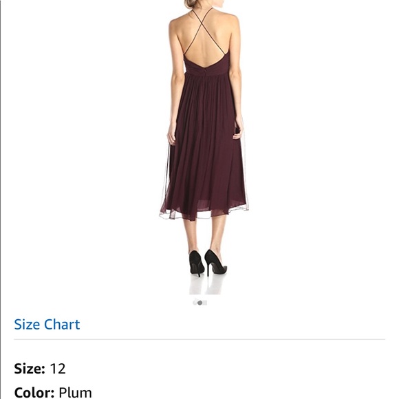 Jill Jill Stuart Plum Midi Pleated Halter Dress - Picture 4 of 8