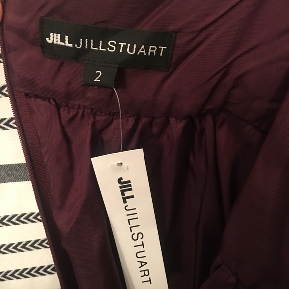 Jill Jill Stuart Plum Midi Pleated Halter Dress - Picture 5 of 8