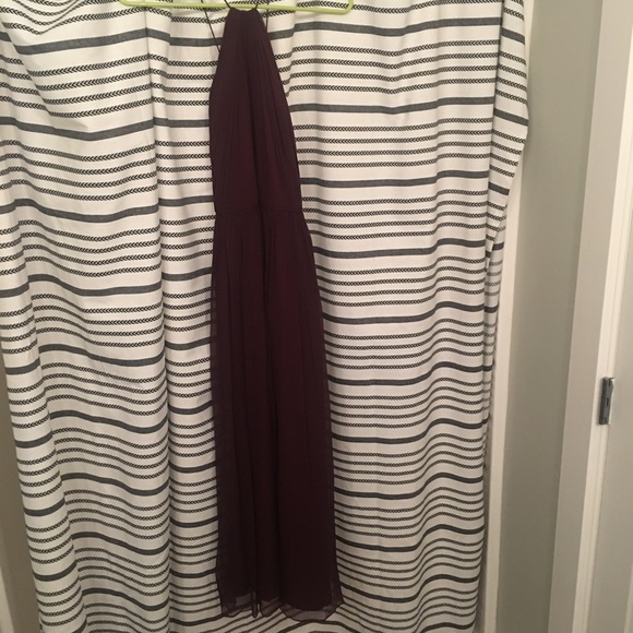 Jill Jill Stuart Plum Midi Pleated Halter Dress - Picture 6 of 8