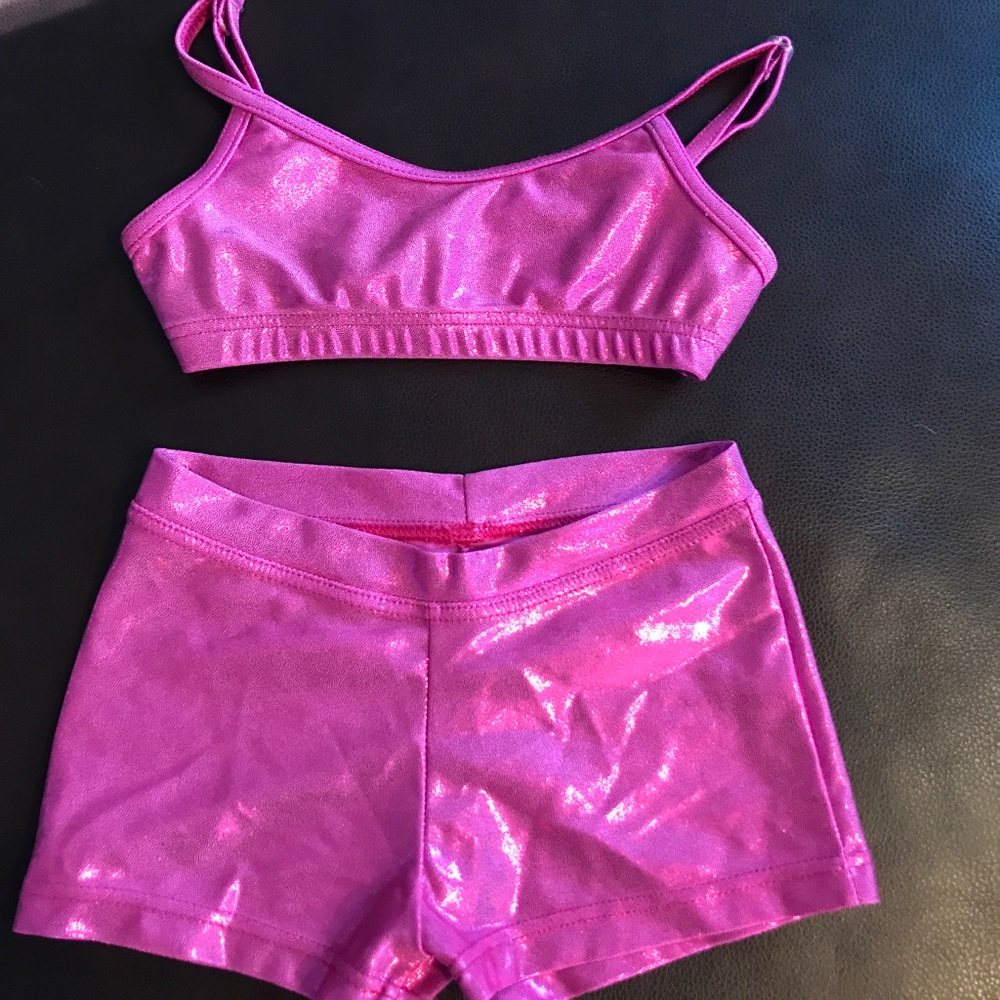 Girl's Capezio Dance Shorts & Camisole Bra Top.