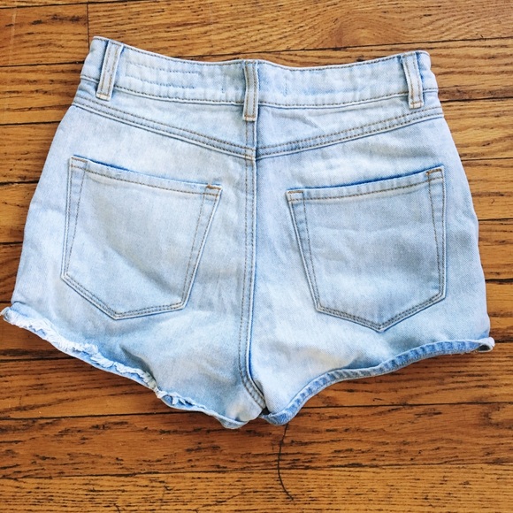 Women's blue denim "Mom" shorts - Picture 2 of 2
