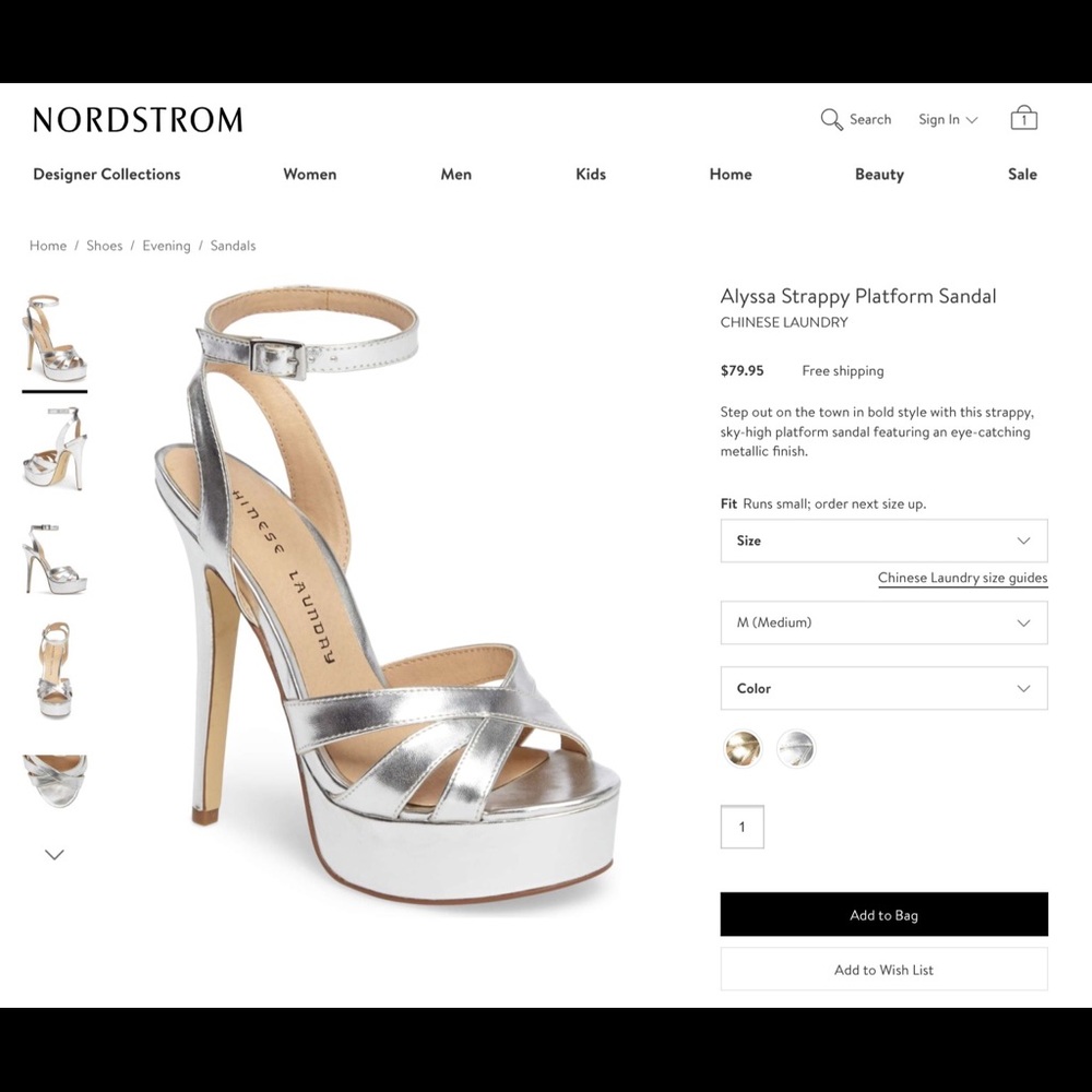 Chinese Laundry "Alyssa" platforms, size 7