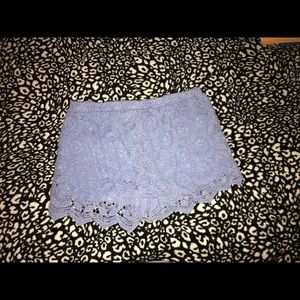 Light purple color lace shorts Aeropostale