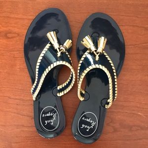 BRAND NEW Jack Rogers!!! Navy & Gold 🌟 Sz 5