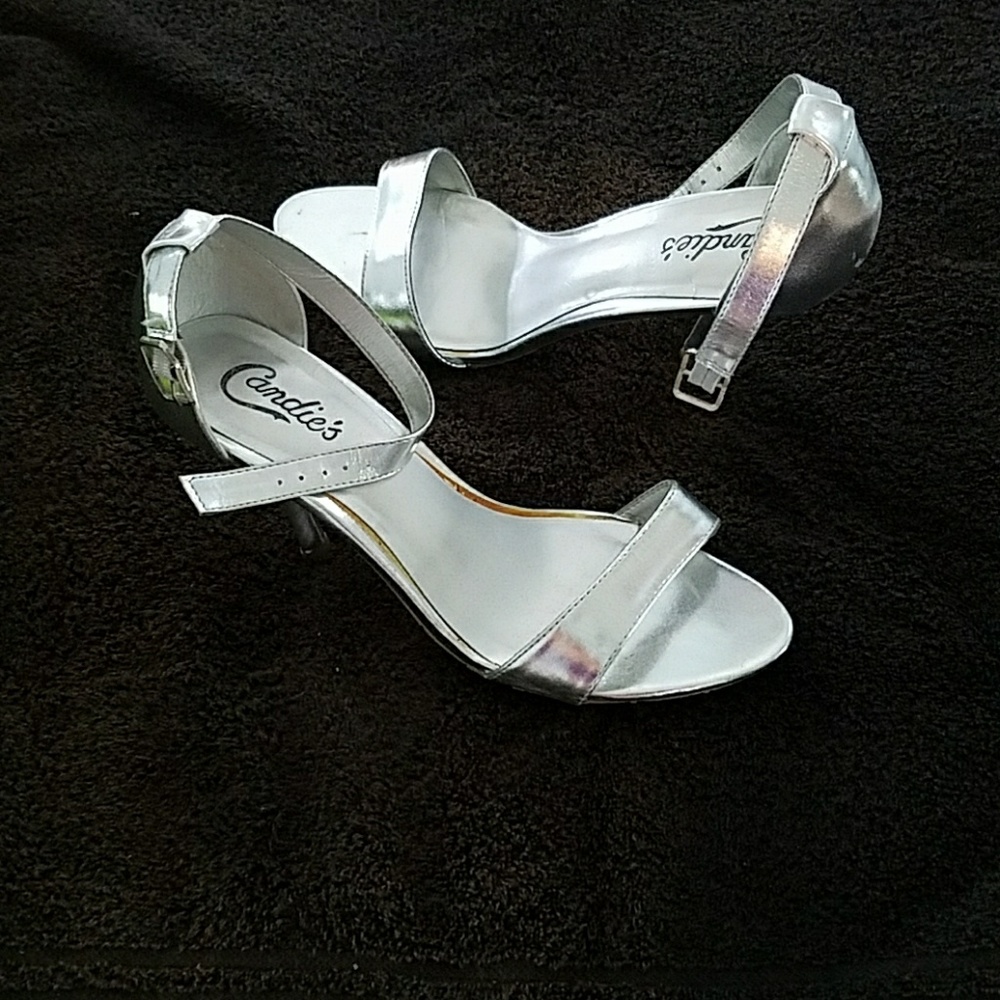 Candies 2.5" inch silver stilettos