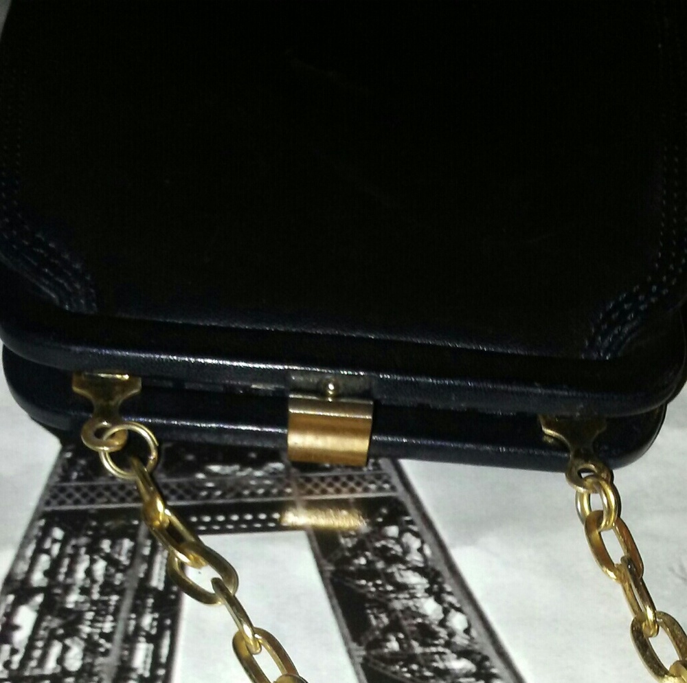 LEATHER CO. black leather Handbag