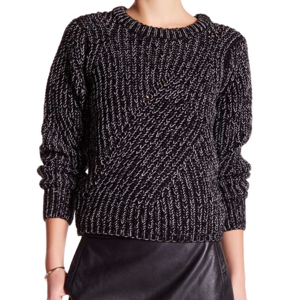 John + Jenn Ribbed Crew Neck Knit Sweater