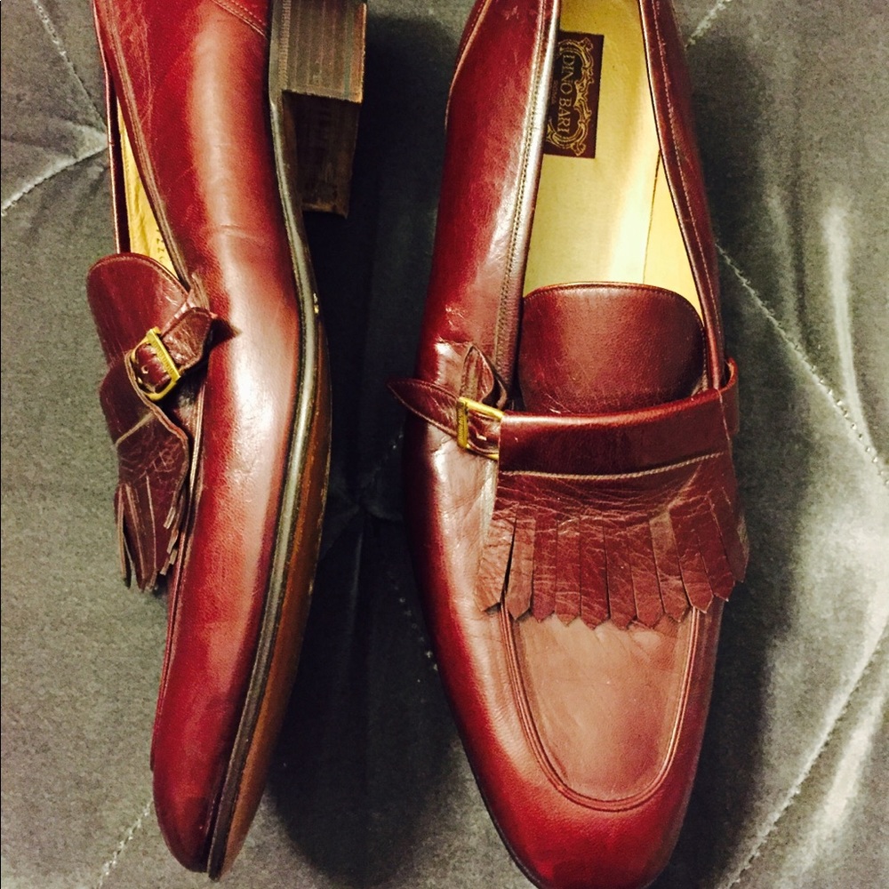 Men's Maroon Shoes Size (10)