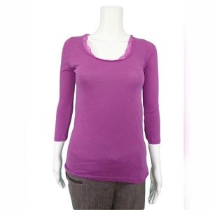 J Crew Pink Scoop Neck Knit Top XS