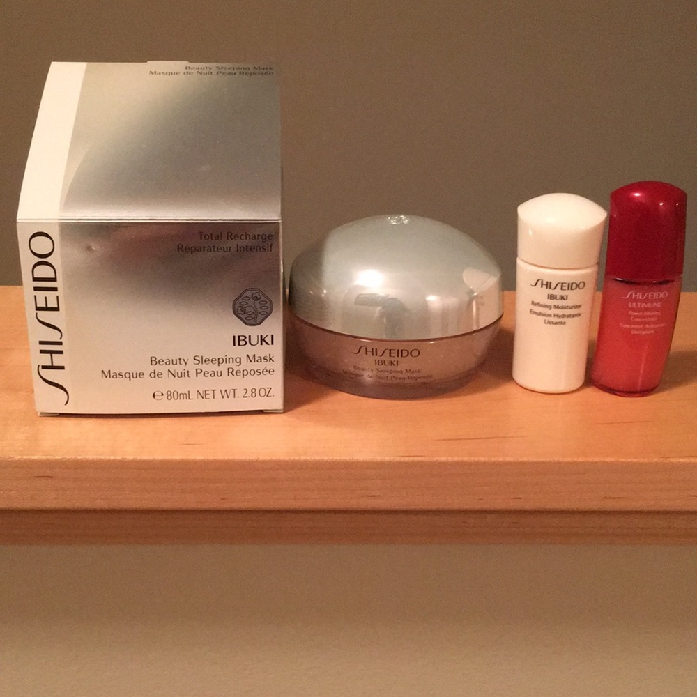Shiseido ibuki sleeping mask with 2 samples