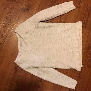 White vneck long sleeve