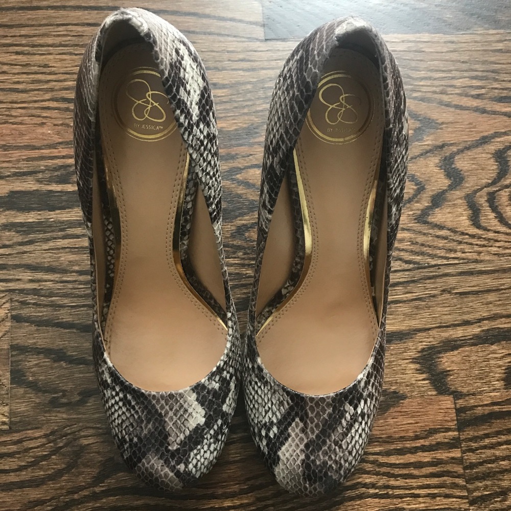 🎁FREE GIFT 🎁 JESSICA SIMPSON Snakeskin 👠S:8.5