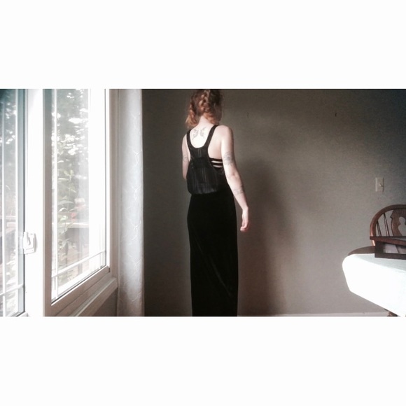 Large Black Sheer Silky Stripe Tunic Tank - Picture 3 of 7