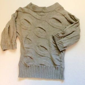 Anne Klein chunky grey sweater with wave design Anne Klein chunky grey sweater with wave design