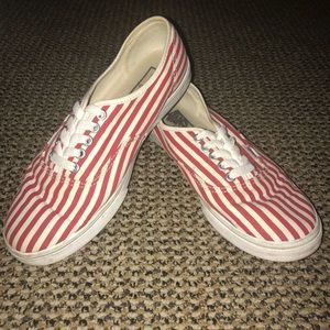 Red and white VANS size 8.5