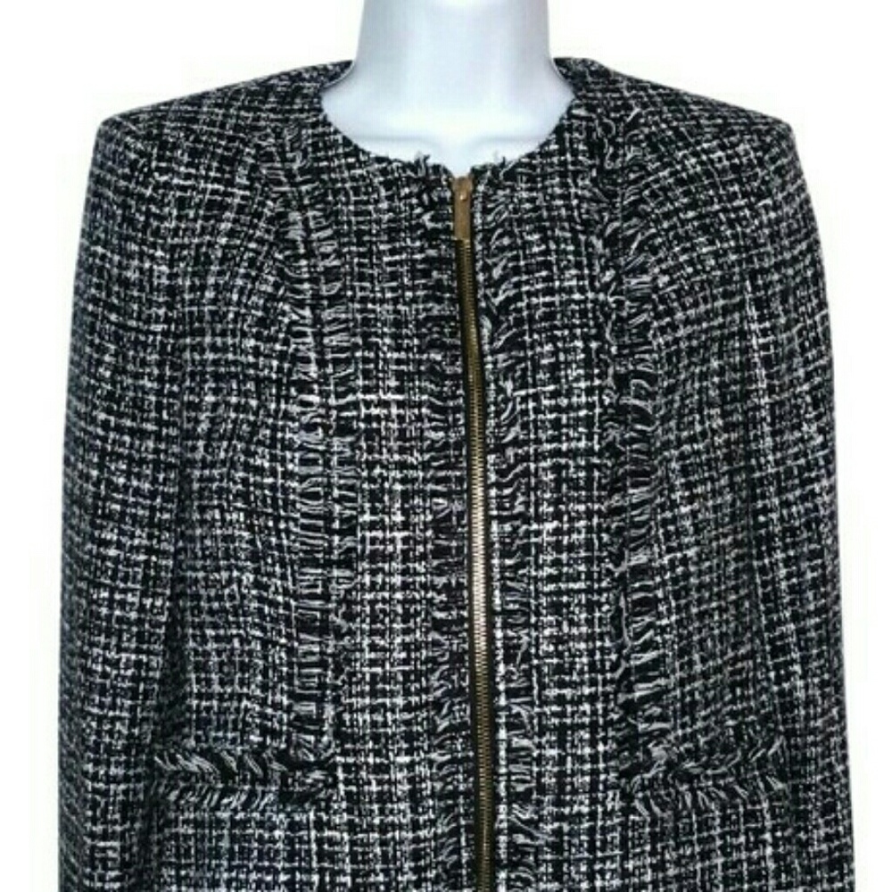 Karl Lagerfeld Paris Tweed Jacket Sz 2